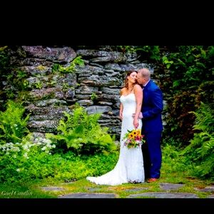 A line sweetheart top wedding dress